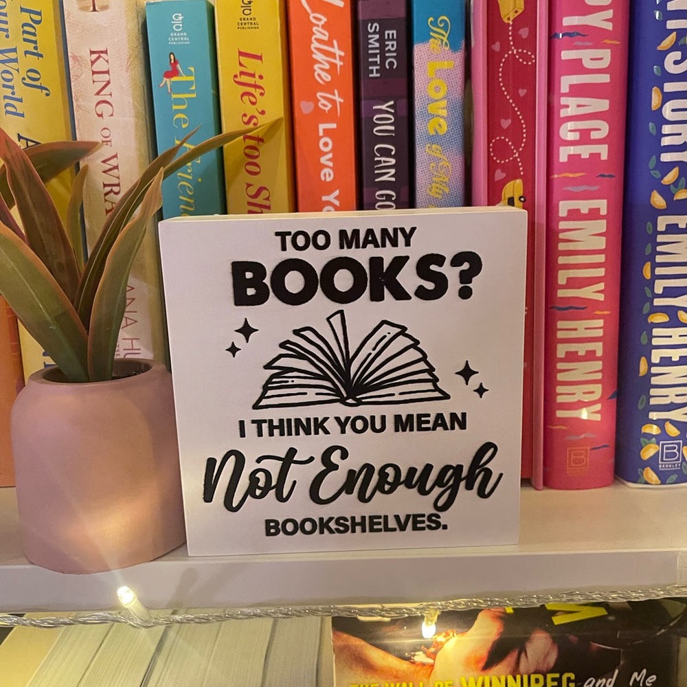 Book Lover's Decorative Sign